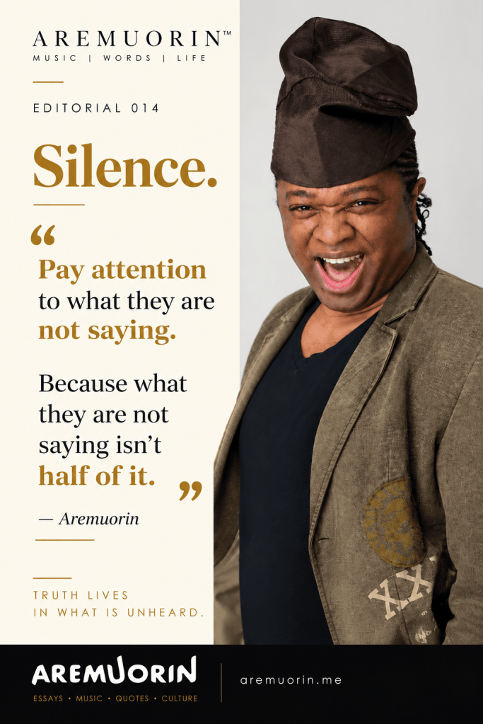 Aremuorin Editorial 014, Silence — featured article on living, creating and performing with cerebral small vessel disease